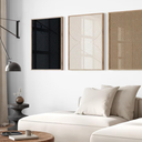 Beige Abstract Wall Art Pictures Set of 3 Boho Modern Canvas Wall Decor Neutral Line Wall Art Minimalist Art Abstract Beige Prints Painting Modern Artwork for Living Room Bedroom 16x24 Inch FRAMED