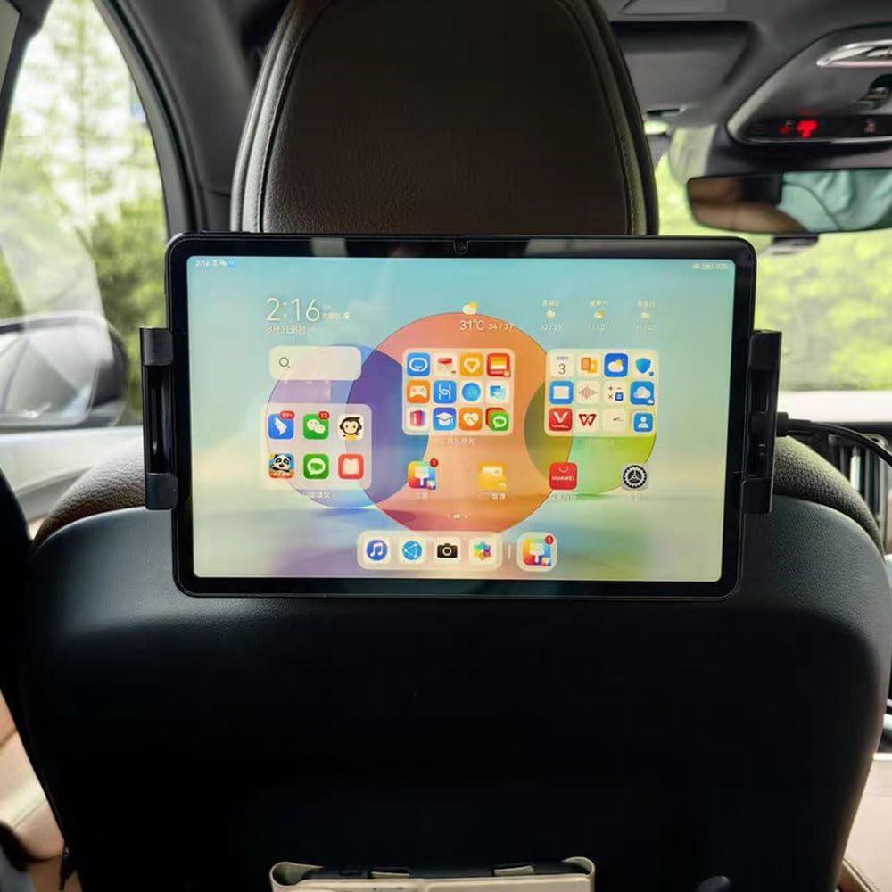 Car Tablet Holder for Volvo XC90 XC60, for Tesla Model Y Back Seat Headrest Mount, Compatible with 4.7-12.9" Tablets accessoriesRoad Trip Essentials car tablet for KidsDevice Like iPad Pro, Black