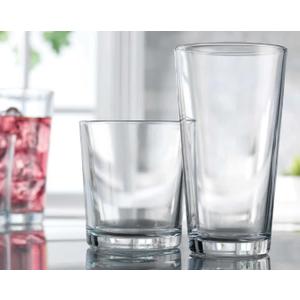 Glaver's Drinking Glasses Set of 12 Mixed Glassware Set, 8 Highballs 17 Oz., 4 Whiskey Glasses 13 Oz., Great For Cocktail Whisky and other Beverages. Dishwasher Safe.
