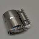 2 Pcs 2.5 inch Exhaust Clamp 2 1/2 Butt Joint 304 Stainless Steel Band Lap Joint Band Clamp Stainless Steel for Pipes Catalytic ConvertersMuffler (2, 2.5 inch)