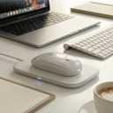 Magic Mouses Charger Base Wireless Charging Dock for Apple Magic Mouse 2 (USB-C), Ergonomic Wand Apple Mouse Grip with MagSafe Charging Support (White),Charger and Mouse not Included