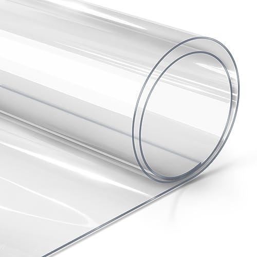 VViViD 20mil Premium Crystal Clear Multi-Purpose Heavy-Duty Vinyl Fabric Tablecloth Protective Cover (9ft x 54 Inch)