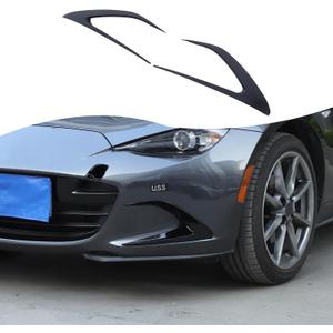 Car front bumper grille decorative frames on both sides Compatible with Mazda MX-5 NC Miata 2016-2023 Front Bumper Side Air Inlet Vent Cover Trim 2PCS Accessories (Piano Black)