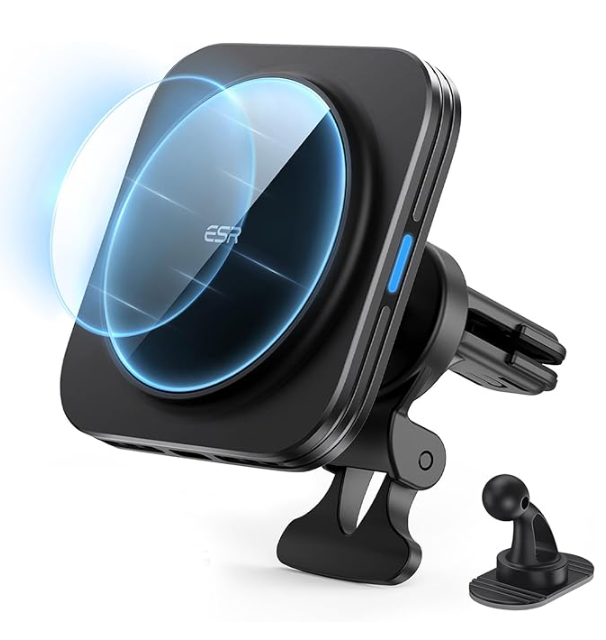 ESR for MagSafe Car Mount Charger,15W Magnetic Wireless Car Charger, for MagSafe Car Charging, Air Vent Dashboard Phone Holder Mount for iPhone Air 17 Pro Max 16 15 14 13 12, Galaxy S25, Fast Charging