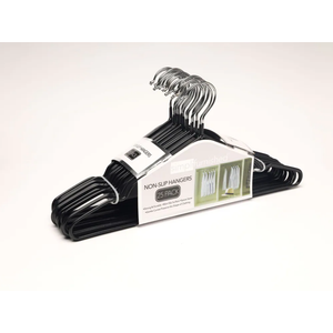 Simpli Furnished® Black Non-Slip Hangers 25 Pack