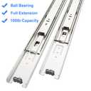 6 Pair of 20 Inch Hardware Full Extension Side Mount Ball Bearing Sliding Drawer Slides