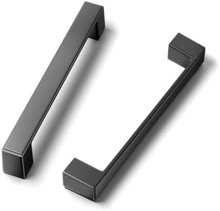 Cobbe 10 Pack Matte Black 5 Inch Kitchen Square Cabinet Handles Cabinet Pulls Kitchen Cabinet Hardware Cupboard Drawer Handles Dresser Pulls