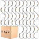 50 Pcs Tambourine Bulk Drum for Adults Operation Christmas Bulk Items Hand Held Percussion Gift Wood Metal Jingles Musical Educational Drum Instrument for Church Wedding Charity Party(6 Inch)