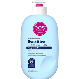 eos Shea Better Sensitive Skin Body Lotion, 48Hour Moisture Skin Care, For Dry Skin, Fragrance Free Body Lotion, Eczema Lotion, Vegan, 16 fl oz 