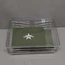 STARLATTA Acrylic Cabinet Organizer Shelf,4 Pcs Stackable Kitchen Counter Shelves, Spice Rack, Countertop Organizers, Clear Plastic Storage Organization for Makeup Bathroom, Cupboard, Desk, Pantry