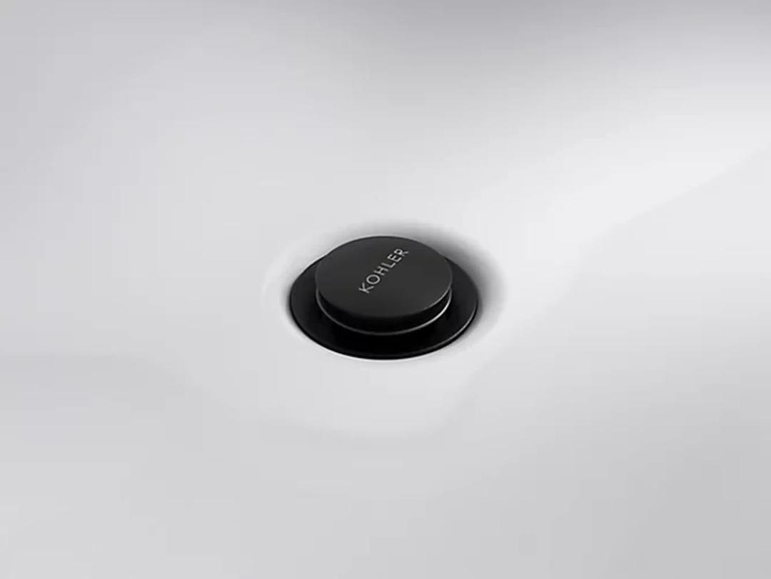 Kohler RH1464524-BL Clicker Drain with Overflow in Matte Black