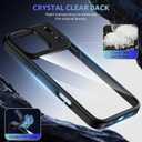 for iPhone 17 Pro Max case,Crystal Clear Hard PC Back +Soft TPU Frame Shockproof Military-Drop Protection,Classic Hybrid Case for iPhone 17 Pro Max-6.9"(Black)