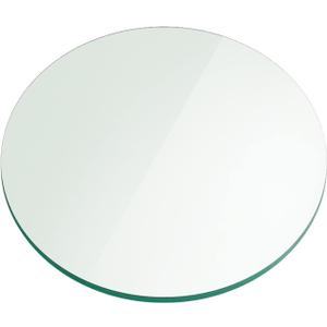 18" Inch Round Glass Table Top 1/4" Thick Flat Polish Edge Tempered by Fab Glass and Mirror