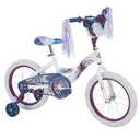 Huffy Frozen 2 16-Inch Kids Toddler Boys and Girls Ages 4-8 Training Wheel Coaster Bike Bicycle with Handlebar Bag and Streamers, Purple