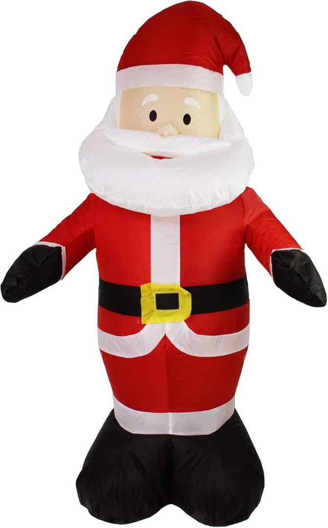 Northlight Inflatable Lighted Santa Claus Christmas Yard Art Decoration, 4'