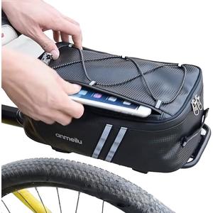 Bike Rack Bag Bike Bags for Bicycles Rear Rack Bike Trunk Bag Back Seat Carrier Saddle Luggage Storage Pack Bicycle Cargo Panniers Fat Tire Bike Folding Ebike Travel Cycling Waterproof Small