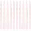 10 Inch 10 Pack Soft Baby Pink Spiral Taper Candle Set, Dripless Long Burning Time Candlesticks for Dinner Baby Shower Party Brithday Wedding Engagement Party and Home Decor