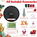 Christmas Zen Garden Kit for Desk 8.2'' Mini Zen Garden Desktop Decor with Christmas Accessories, Home Office Desk Decorations Ideal Holiday Decor Gifts for Family and Friend