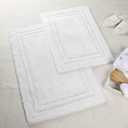 Superior 2-Pack Bath Rugs, Premium 100% Combed Cotton with Non-Slip Backing, Soft, Plush, Fast Drying and Absorbent - White, 20" x 30" and 24" x 36" Bath Mat Set