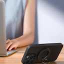 2 x Lamicall Magnetic Case for iPhone 15 Pro Max, for Magsafe - [Diamond Textured Anti-Slip Edge] [Military Grade Shockproof Protection] Translucent Hard Slim Magnet Protective Cover (Black)