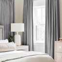 MIULEE Linen Texture Curtains for Bedroom Solid 100% Blackout Thermal Insulated Grey Curtains Grommet Room Darkening Curtains/Draperies Luxury Decor for Living Room Nursery 52x96 Inch (2 Panels)