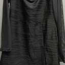 GothDark Women's Sexy Bodycon Dress Mesh Long Sleeve Square Neck Ruched Split Hem Club Party Mini Dresses (Black), XL