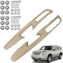 80995 Front Driver & Passenger Side Armrest - Repair Compatible with Chevy Silverado Avalanche Tahoe Suburban & GMC Sierra Yukon 2010-2014, Door Release Handle Above Armrest - GM# 84127282 (Tan)