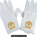 Imasoner Freemason White Cotton Gloves (White)
