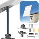 Starlink Mount - Compatible with Gen 3 Starlink Mount, Adjustable V3 Stainless Steel Starlink Roof Mounting Kit, Includes Pipe and Pipe Adapter for Wall Mount/Roof Mount