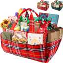 TXIYEAN Storage Bag for Christmas,Large Christmas Gift Bag for Wrapping,Xmas Present Storage Bag with Handles,Reusable Treat Bag Gift Wrapping Supplies(red)