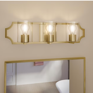 Progress Lighting Teigen 23.5-in 3 Light Gold Traditional Bathroom Vanity light