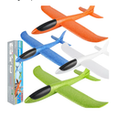 BooTaa 4 Pack Airplane/Flying Toys, 17.5" Large Throwing Foam Plane/Gliders, 2 Flight Mode, Birthday Gifts for Girls Kids 3 4 5 6 7 8 9 10 11 12 Year Old Boys,Outdoor Sport Game Toys