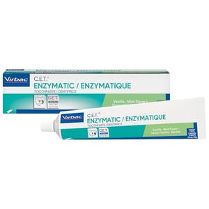 Virbac C.E.T. Enzymatic Toothpaste Eliminates Bad Breath by Removing Plaque and Tartar Buildup Best Pet Dental Care Toothpaste Vanilla Mint Flavor 2.5 Oz Tube By 03/2028