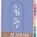 3 x Rileys Academic Planner 2026-2027, Daily, Weekly & Monthly Planner, July 2026 - June 2027, Student Notes Pages, Twin-Wire Binding, Weekly Agenda for School & Work (8 x 6-Inches, Blue)