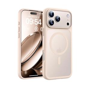 TOCOL for 17 ProMax Case, Full Camera Protection, Built-in Magnetic Ring, Compatible with Magsafe Charger, Translucent Matte Phone Case for 17 ProMax 6.9 inch (Desert)