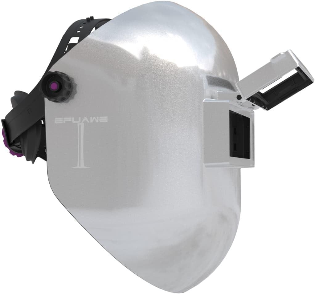 Tefuawe Flip Up Chopped Fiberglass Sugar Scoop Welding Helmet, Medium Cut top and Bottom Sugar Scoop Pipeline Welding Hood, fit in all 2x4.25" welding lens