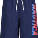 Nautica Boys 4-7 Swim Trunk (10-12, Vert Logo J Navy)