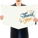 Large Thank You Cards Funny Jumbo Size Cards 22.05 x 33.71 Inches Large Oversize Thank You Gratitude Giant Greeting Card for Wedding Coworker Teacher Doctor Team Client Gratitude