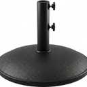 T&Jero 33 lb Round Heavy Duty Prefilled Patio Outdoor Market Umbrella Base Stand Weight for Outdoor, Black