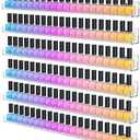 NIUBEE 24 Inches Nail Polish Rack Wall Mounted Shelf with Removable Anti-slip End Inserts, Clear Acrylic Nail Polish Organizer Display 150 Bottles