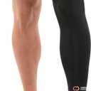 Copper Compression Leg Compression Sleeve - Copper Infused Knee Stabilizer Brace for Running, Meniscus Tear, ACL, MCL, Arthritis, Joint Pain Relief - Thigh & Calf Support for Men & Women (Medium, Black)