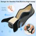 Mens Wide Slippers Comfy Diabetic Orthopedic Shoes Adjustable House Slippers Swollen Feet Walking Shoes (10.5 Wide, Darkgrey)