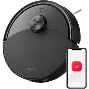 roborock Q10 S5 Robot Vacuum and Mop Cleaner, 10000Pa HyperForce Suction, Dual Anti-Tangle System, Auto-Lifting Mop, ReactiveTech Obstacle Avoidance, App Control, for Pet Hair and Carpet, Black