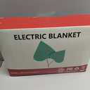 Electric Throw Blanket Green Heated Blanket 50X60in, Ultra Soft Silky Flannel and Fluffy Sherpa Heating Blanket with 5 Heat Levels & 4 Hrs Timer, ETL Certified & Overheat Protection, Gifts for Grandma