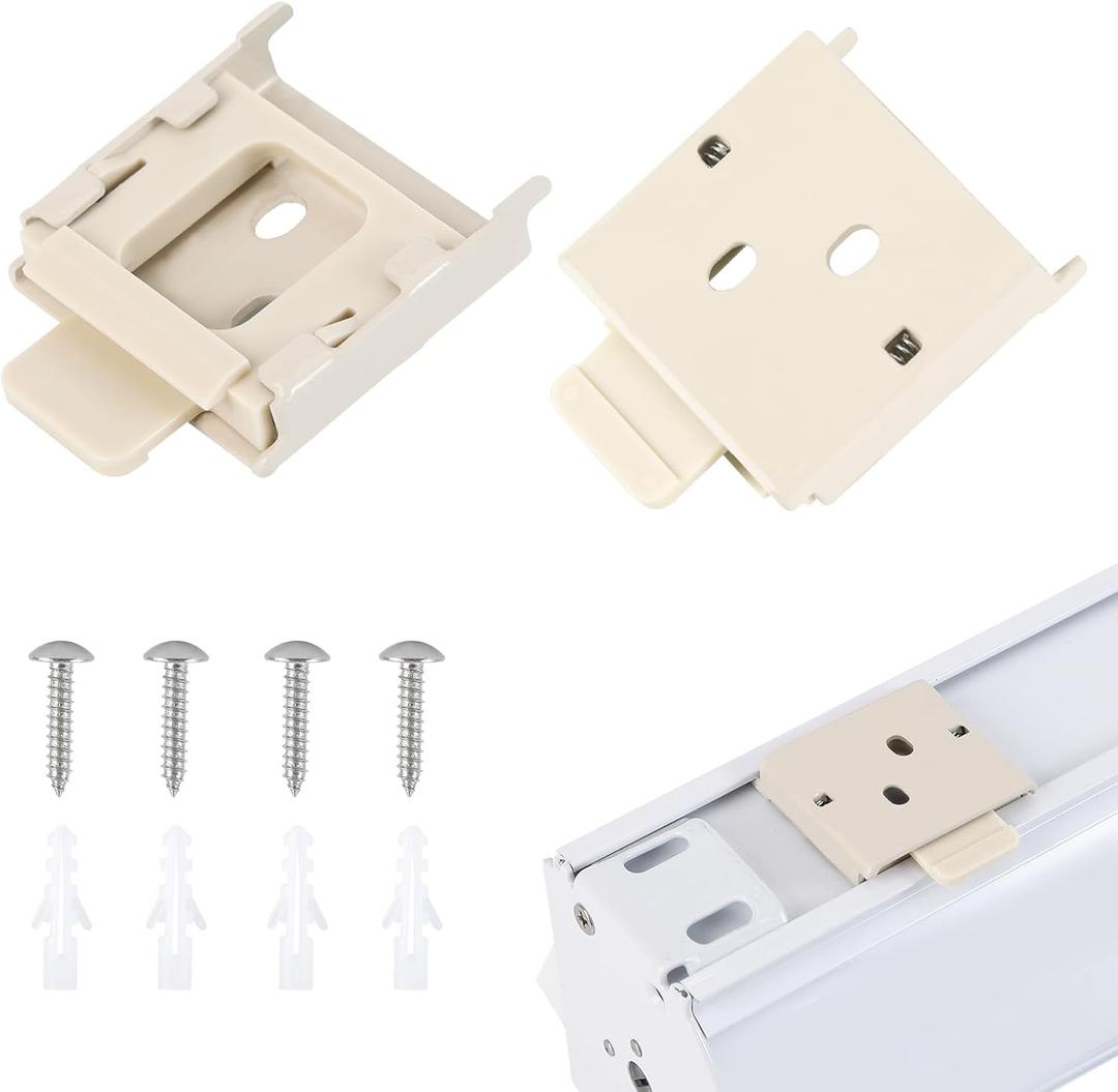 Metal Mounting Brackets Roller Blind Buckles Universal Replacement for Roller Shade (Beige)