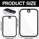 2 Pcs Tempered Glass Cutting Board Set 0.31inch Thick Tempered Glass Black Silicone Edged Chopping Boards with Hanging Holes for Kitchen Countertop & Serving, Dishwasher Safe