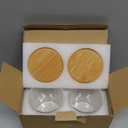 2 Pack Glass Qtip Holder Dispenser Set - Apothecary Jars with Lids - Vanity Makeup Organizer and Bathroom Canister Storage Organizer for Cotton Ball, Swab, Round Pads,Floss