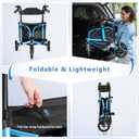 Walk Mate 3 Wheel Rollator Walker with Seat for Slim Seniors