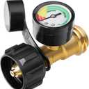 Propane Tank Gauge, 3 Colors Coded Universal for Cylinder, Grill, Heater, RV Camper and More, 5-40 Pound LP Tank Gas Level Indicator, QCC1 / Type 1 Connection