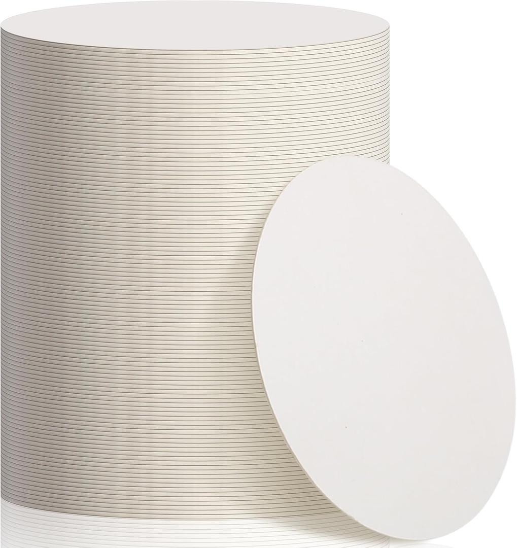 TaoBary 100 Pcs Disposable Paper Bar Coasters Bulk(1.5 MM), 4 Inch White Blank Cardboard Coasters for Weddings, Parties, Catering Bars, DIY Crafts Arts